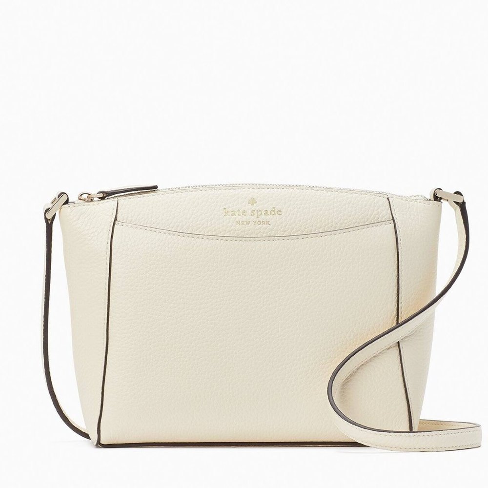 New Kate Spade Monica Pebbled Leather Crossbody Buttermilk Glaze